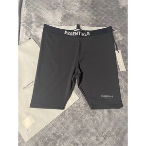 Fear of God Essentials Black Biker Shorts - Size Large